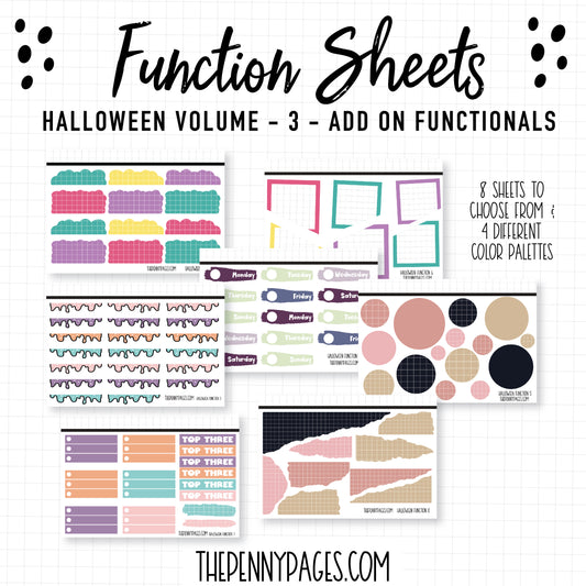 Mini Sheets - Volume 3 - Halloween Functional Add On