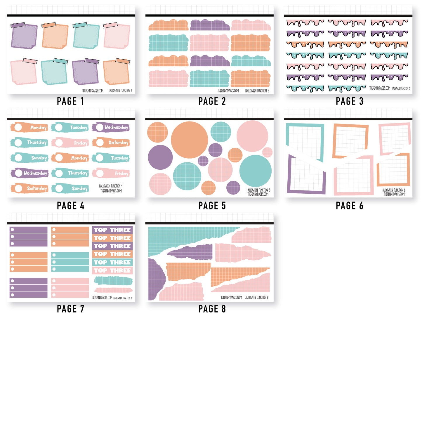 Mini Sheets - Volume 3 - Halloween Functional Add On