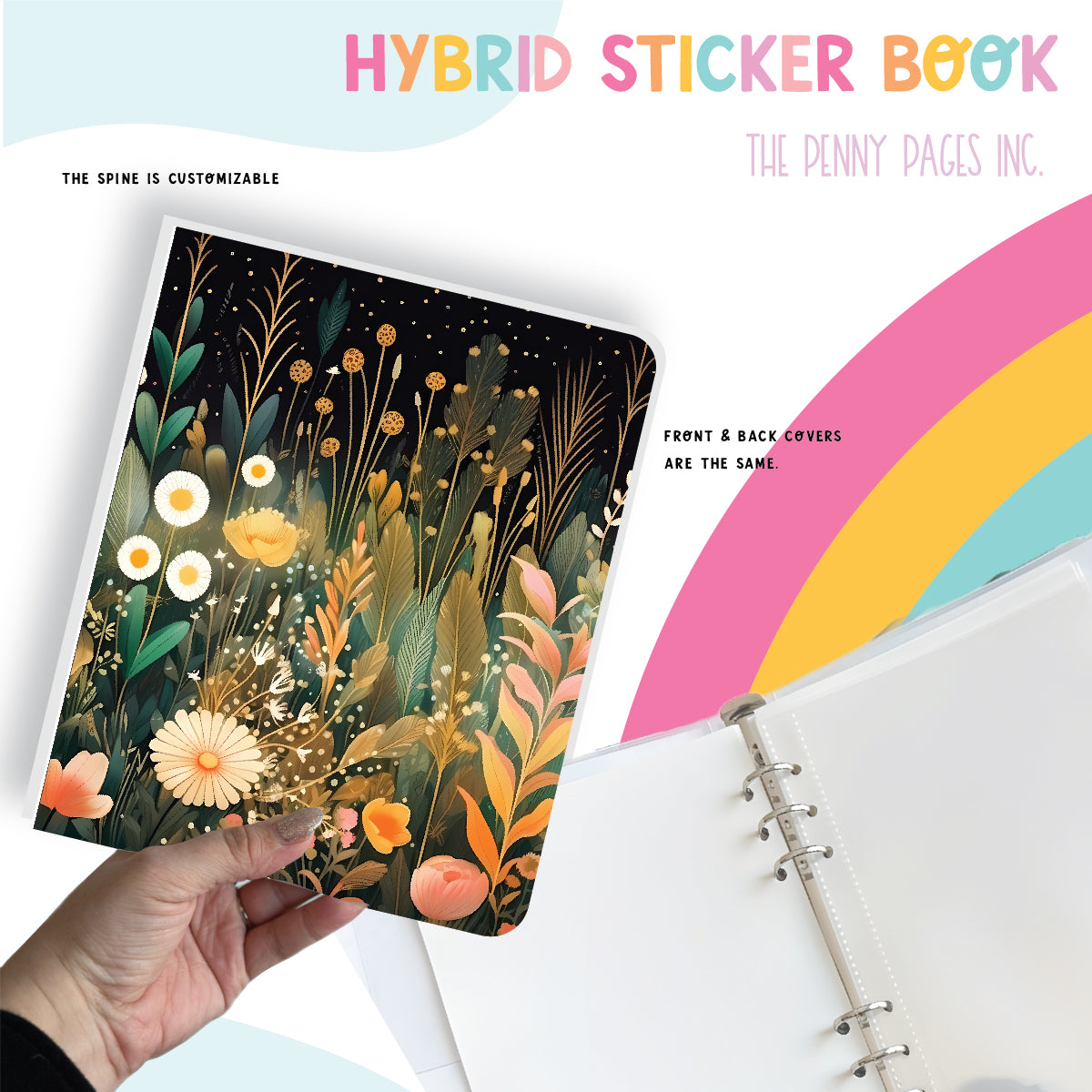 Midnight Flowers - Hybrid Sticker Book