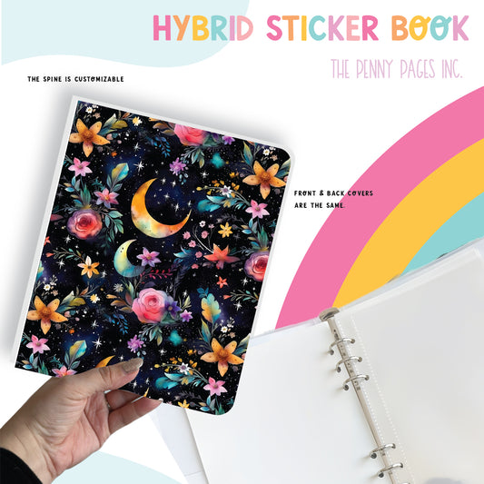 Floral Stars & Moons - Hybrid Sticker Book