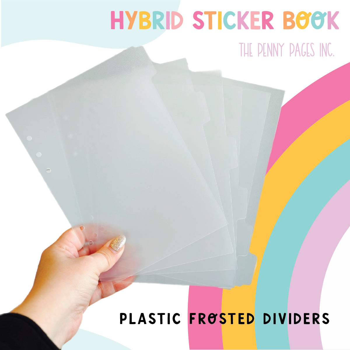 Blue and Purple Feathers - Hybrid Sticker Book
