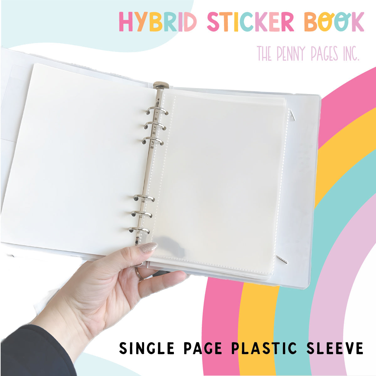 Blue and Purple Feathers - Hybrid Sticker Book
