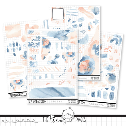 Mixed Journal Pages - Beach Watercolor