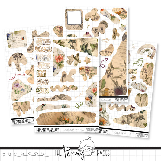 Mixed Journal Pages - Vintage Floral Journal