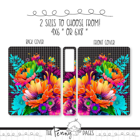 Neon Florals - Sticker Album *HOLO stars available*