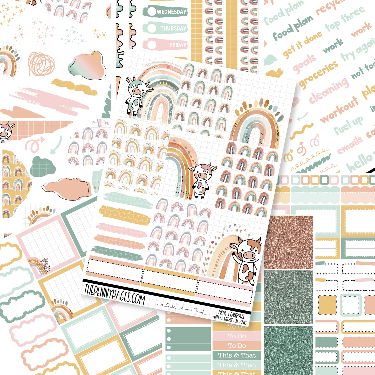 Millie & Rainbows  - A5 weekly ( 1.3")