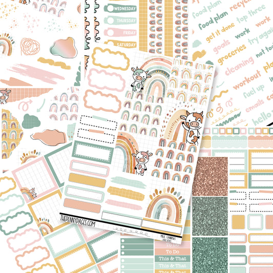 Millie & Rainbows   - B6 vertical weekly kit