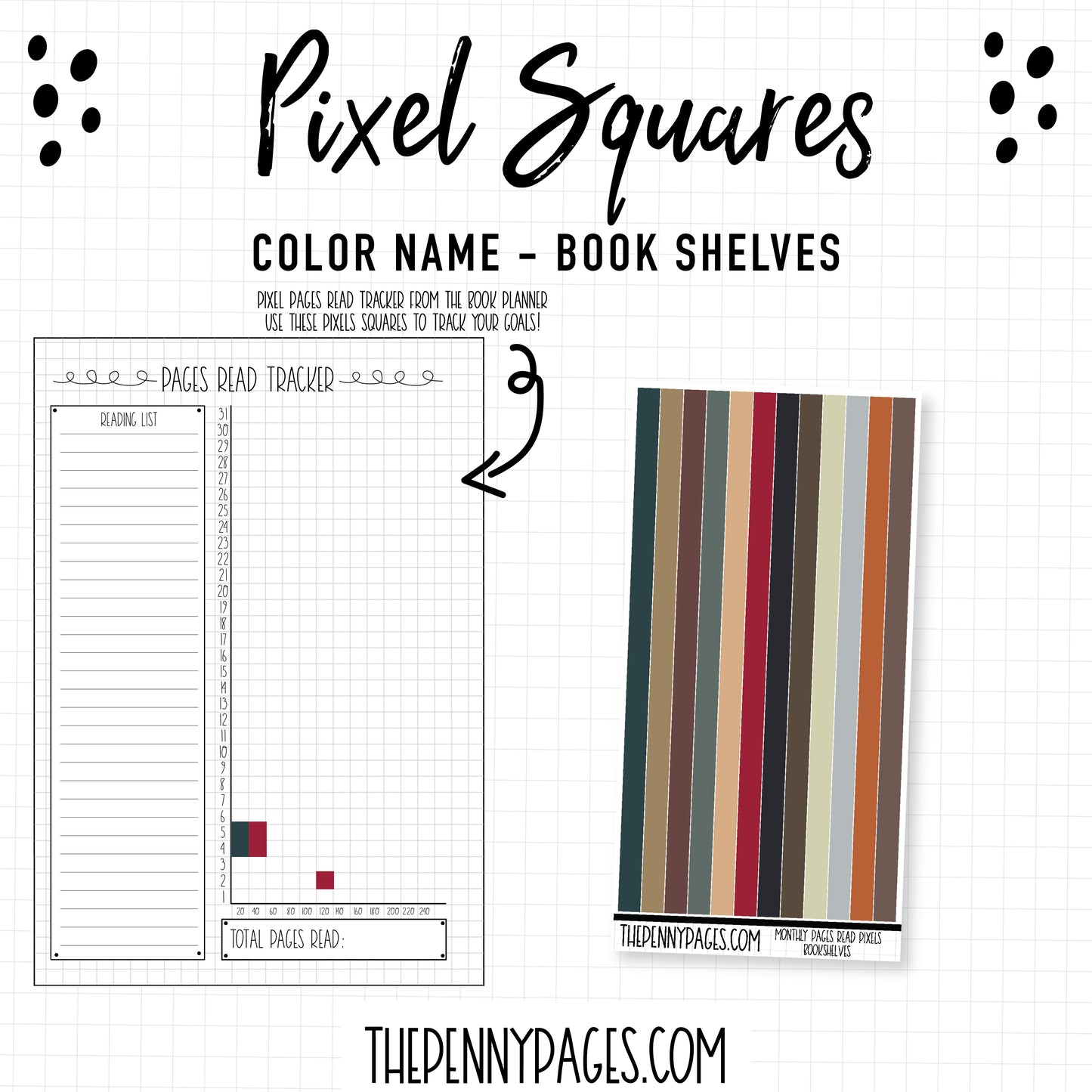 Pixel squares - Book shelves