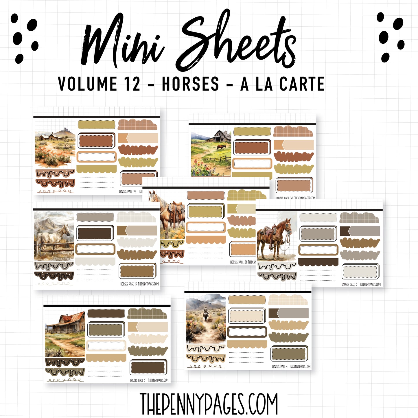 Mini Sheets - Volume 12 - Horses