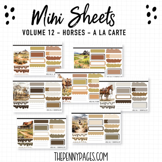 Mini Sheets - Volume 12 - Horses