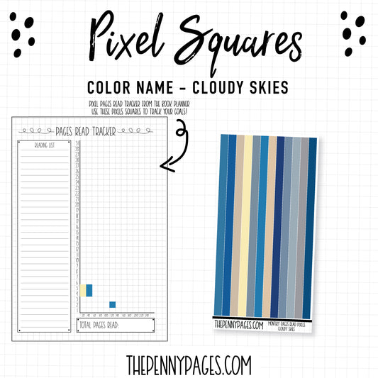 Pixel squares - Cloudy Skies