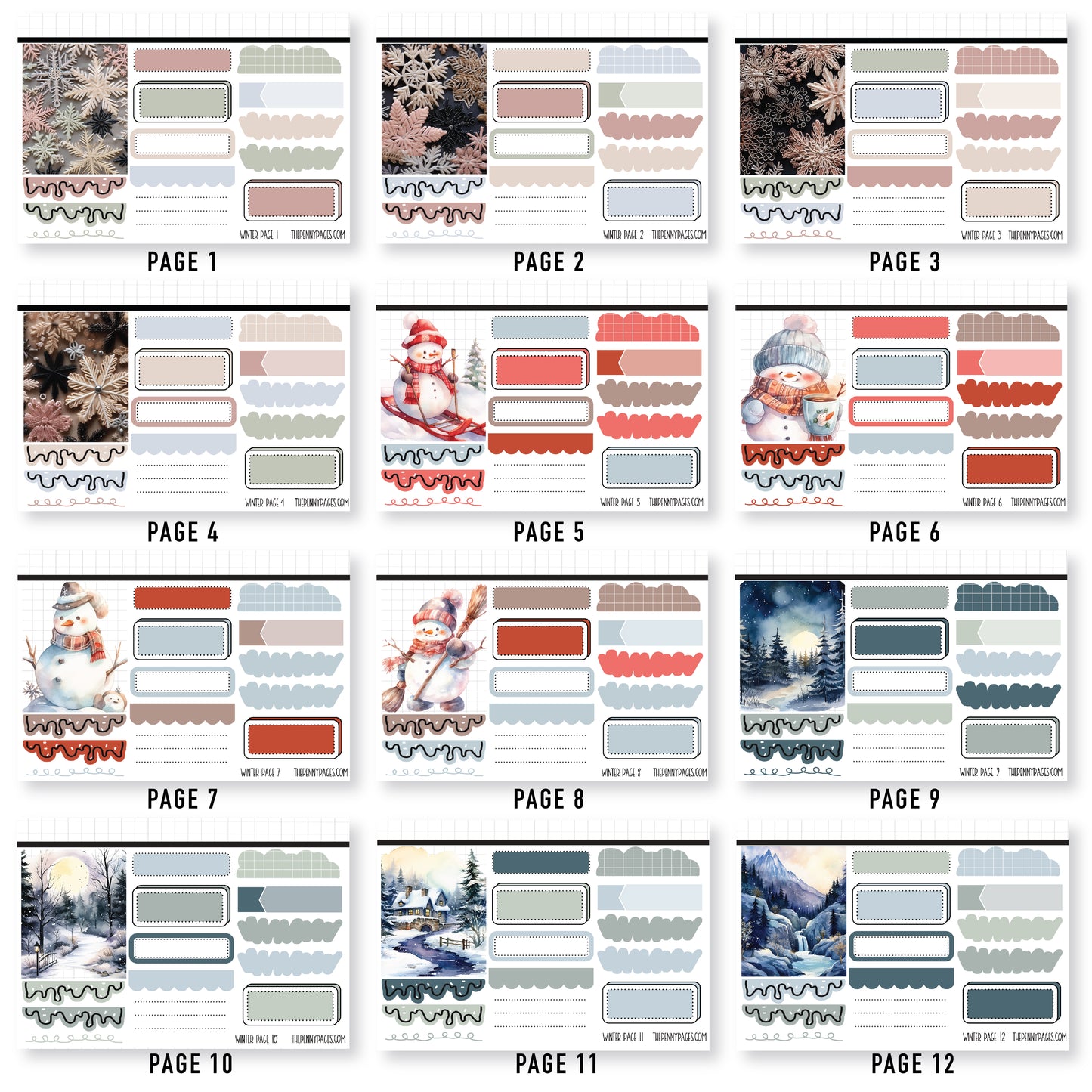 Mini Sheets - Volume 5 - Winter