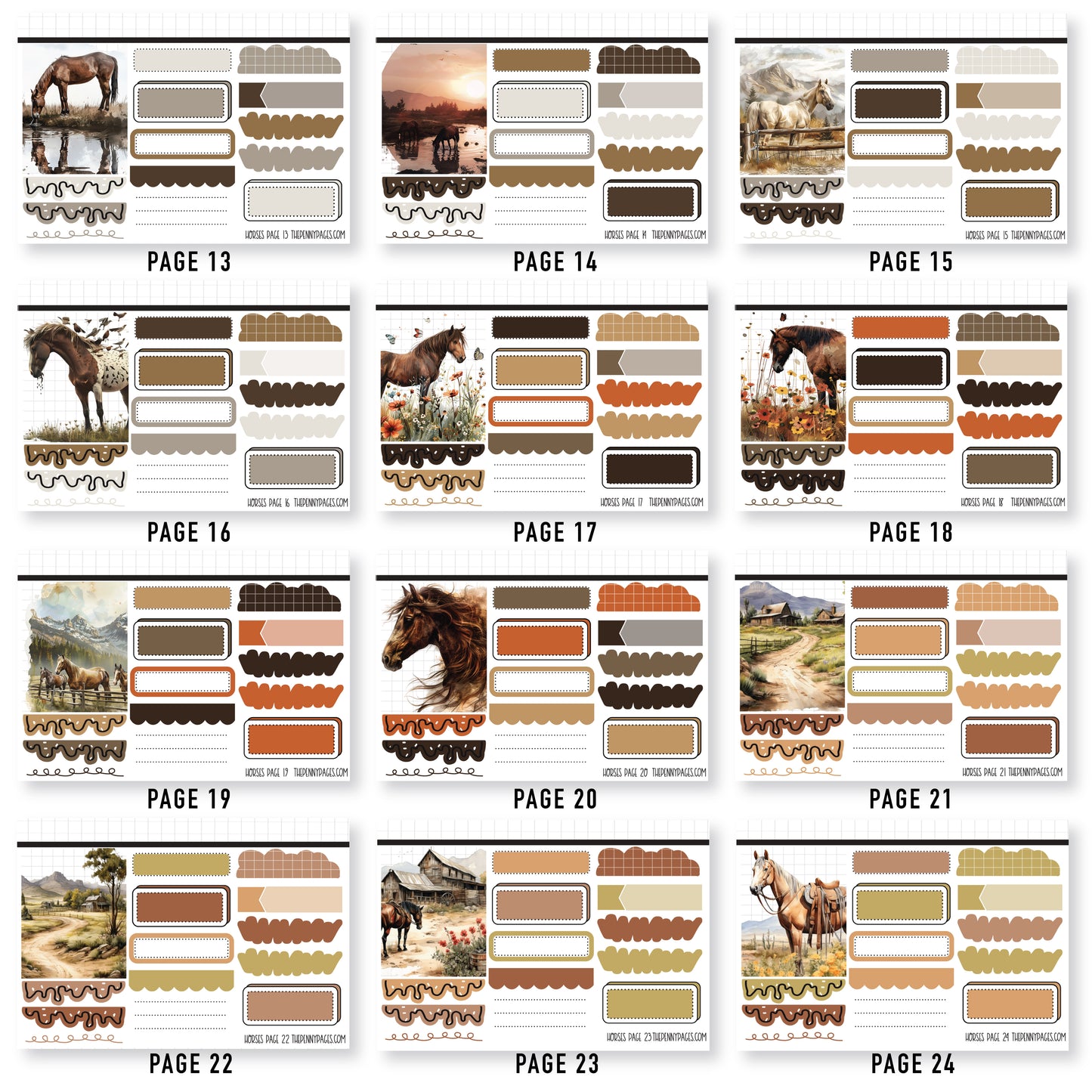 Sticker Book - Volume 12 - Horses