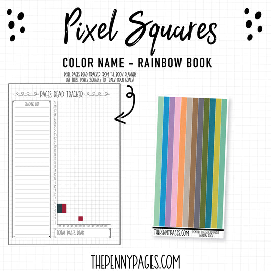 Pixel squares - Rainbow Book