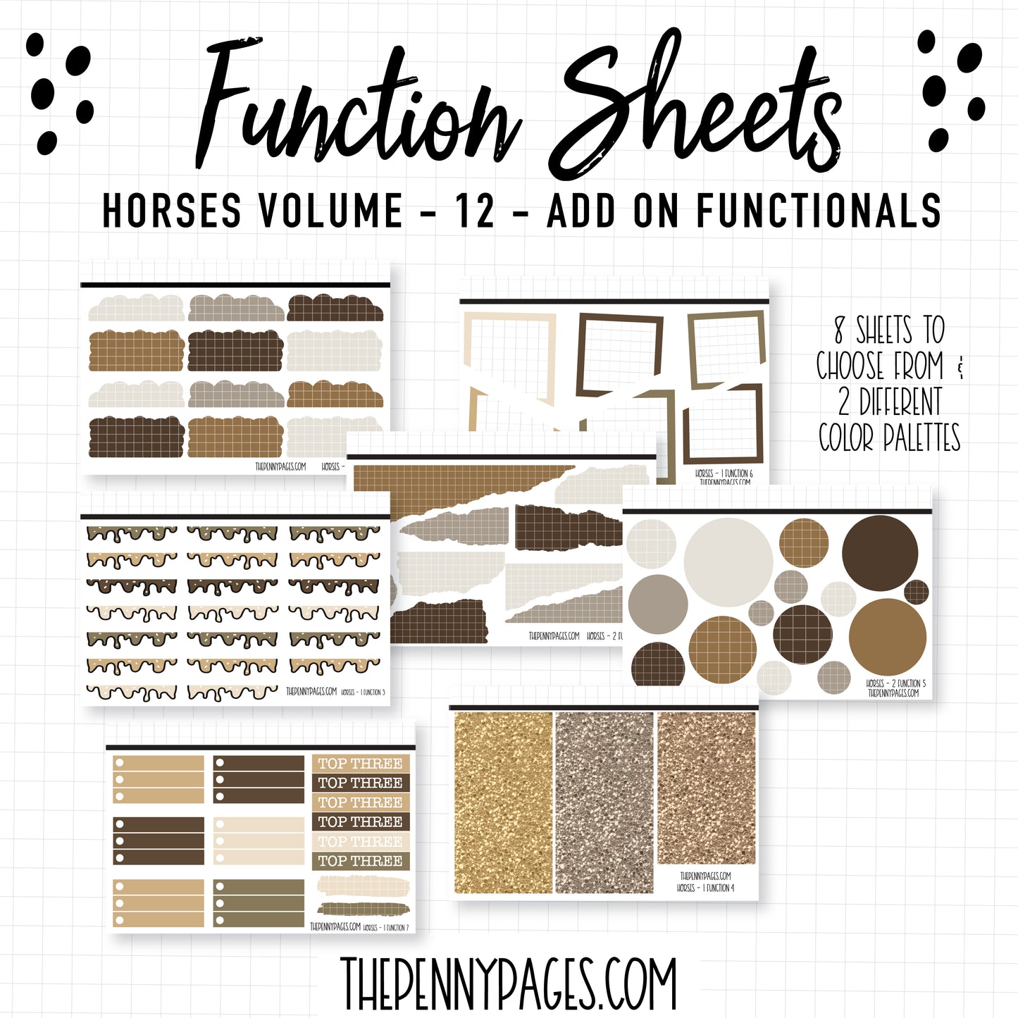 Mini Sheets - Volume 12 - Horses Functional Add On