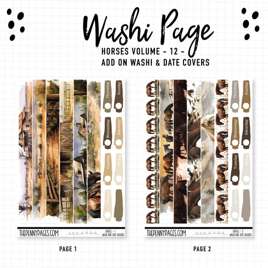 Washi Page - Volume 12 - Horses Washi page add on