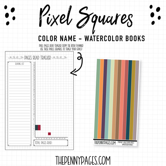 Pixel squares - Watercolor Books