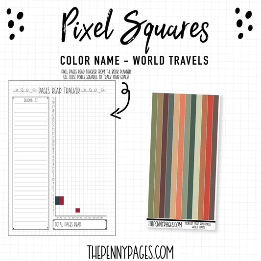 Pixel squares - World Travels