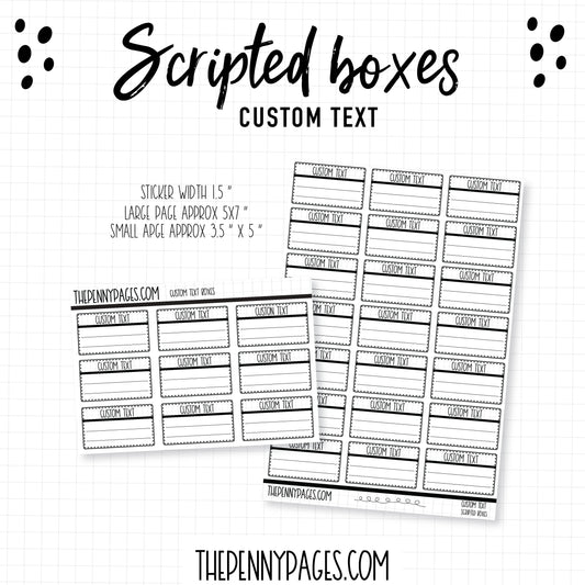 CUSTOM Text - Scripted Boxes lined