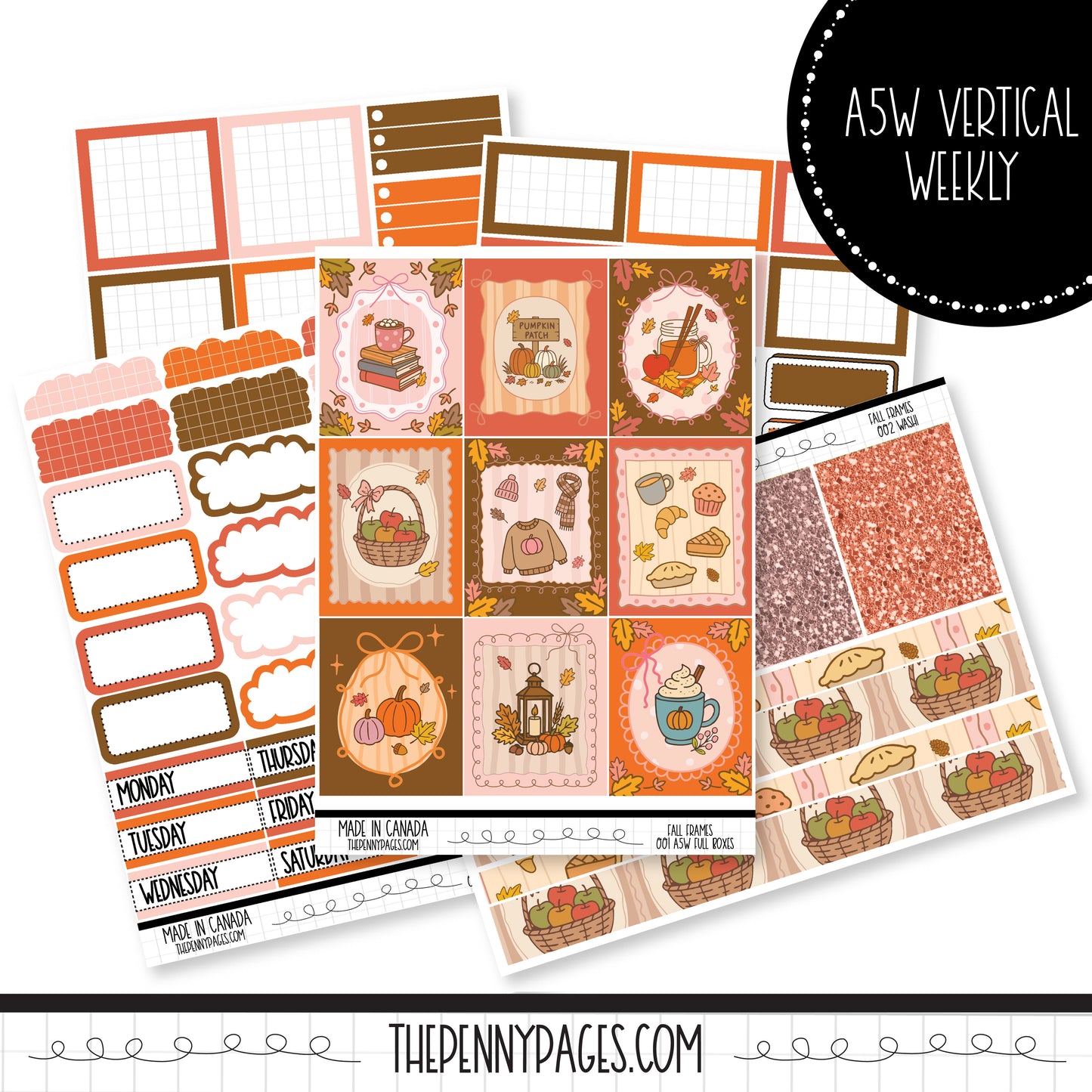 Fall Frames - A5W Weekly