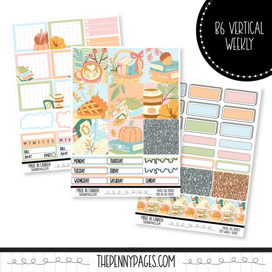 Pastel Fall Books - B6 Weekly