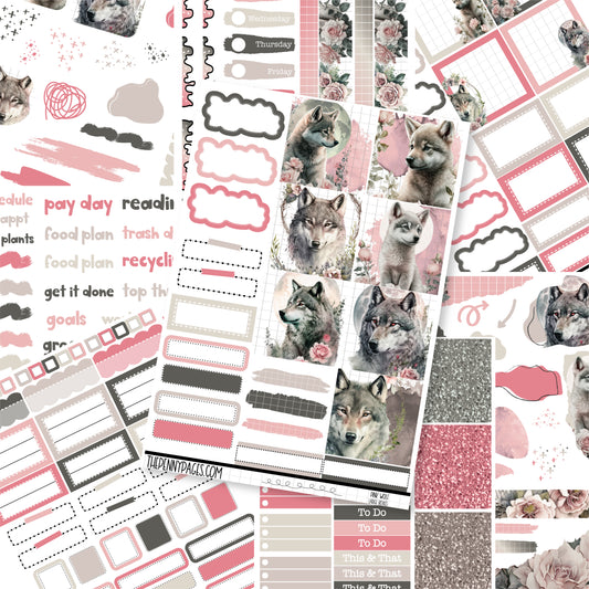 Pink Wolf  - B6 vertical weekly kit