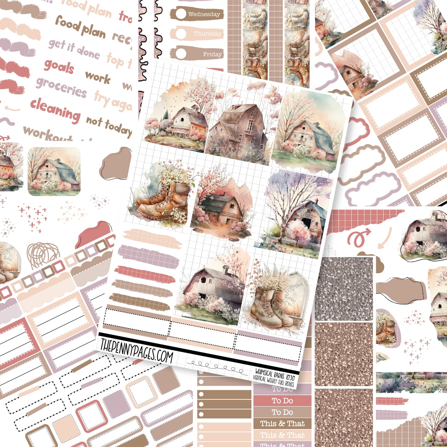 Whimsical Barns - A5 weekly ( 1.3")