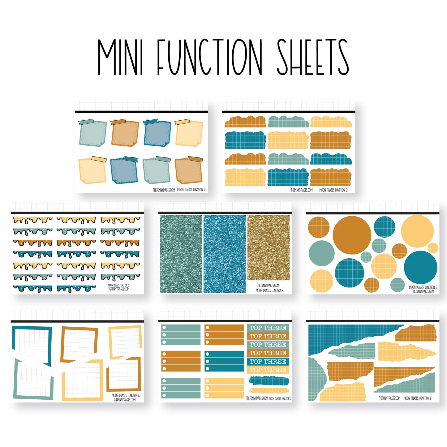 Moon Phases - Mini Sheets