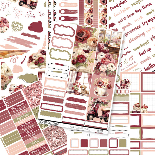 Pink Spring  - B6 vertical weekly kit