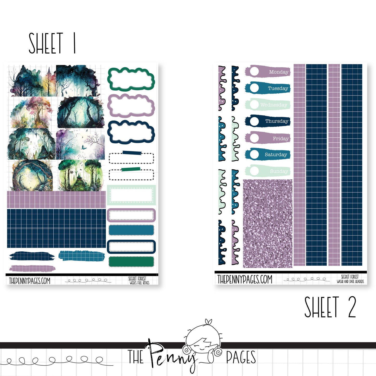 Secret Garden - Weeks vertical weekly kit