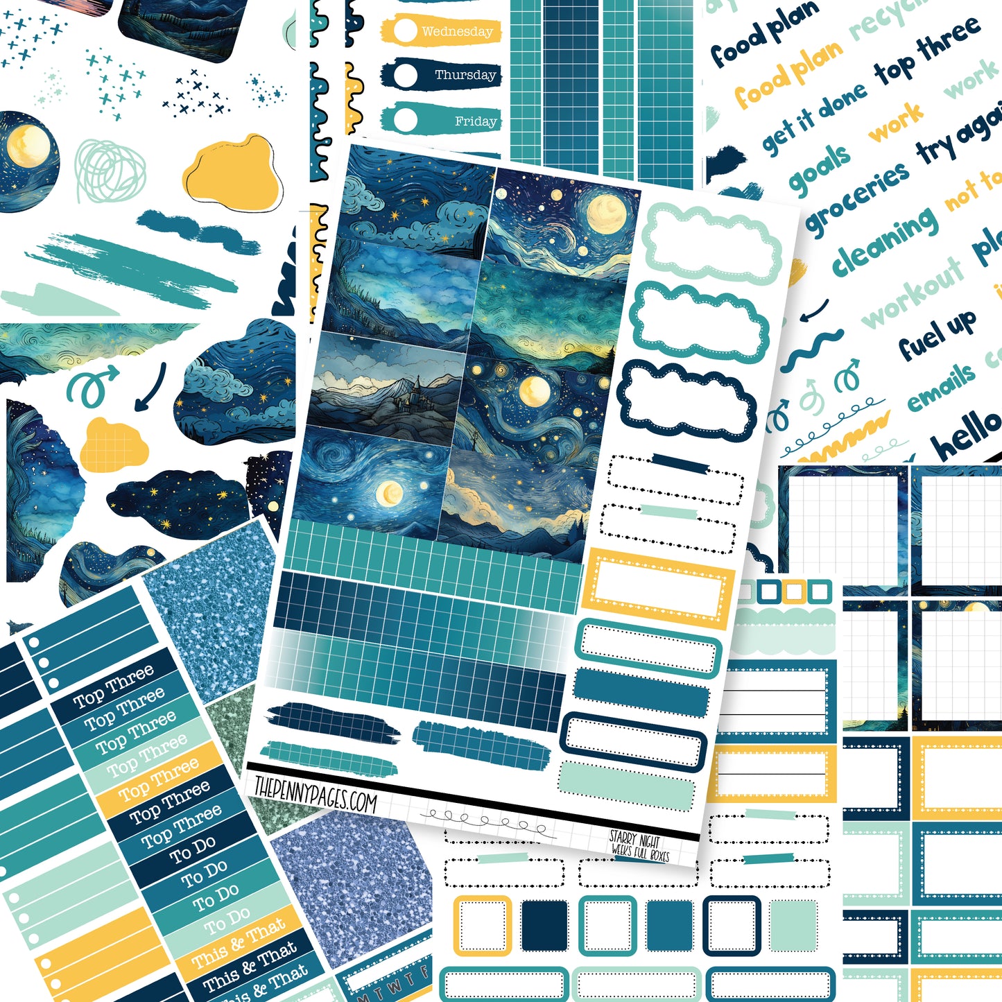 Starry Night - Weeks vertical weekly kit