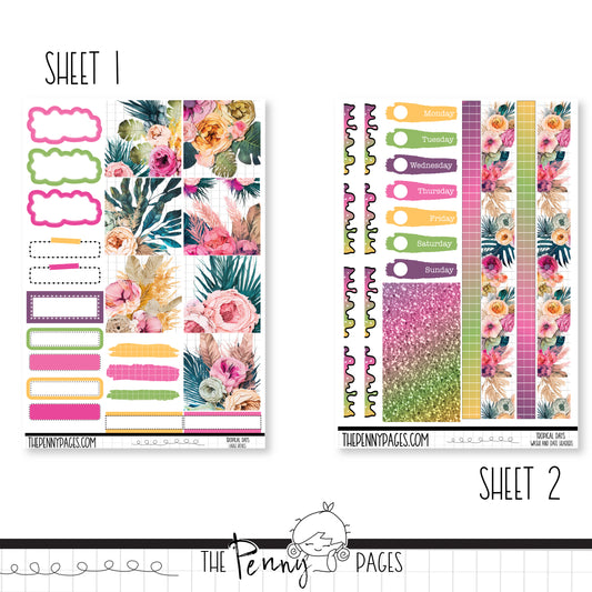 Tropical days  - B6 vertical weekly kit