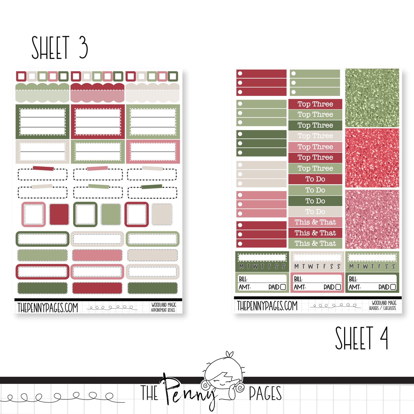 Woodland - Weeks vertical weekly kit