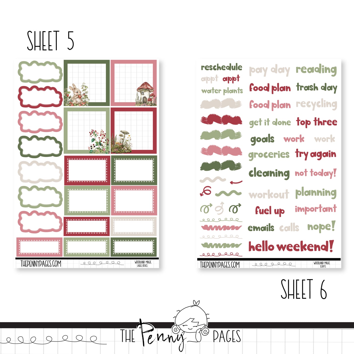 Woodland - Weeks vertical weekly kit