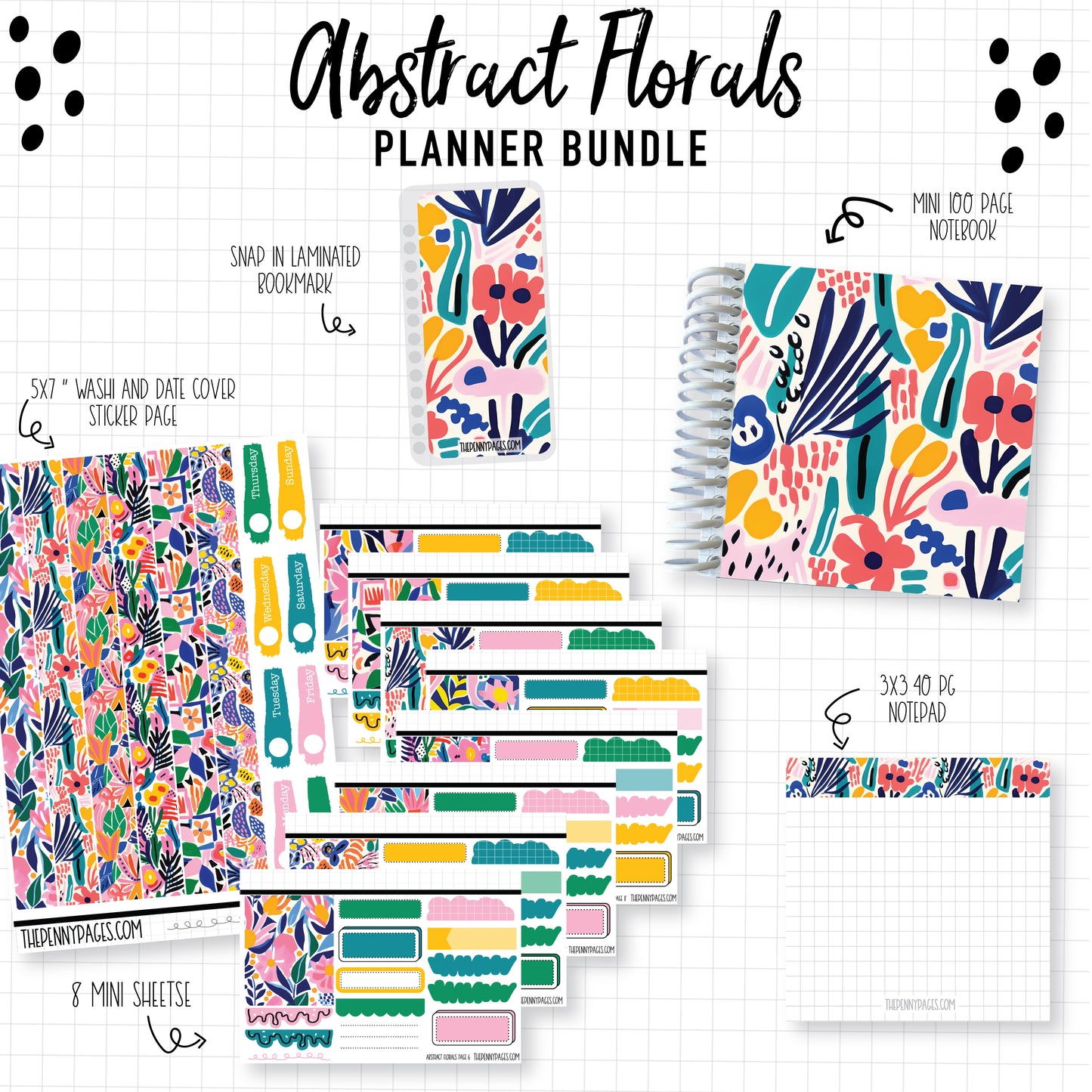 Abstract Florals - Planner Bundle