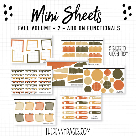 Mini Sheets - Volume 2 - Fall theme Functional