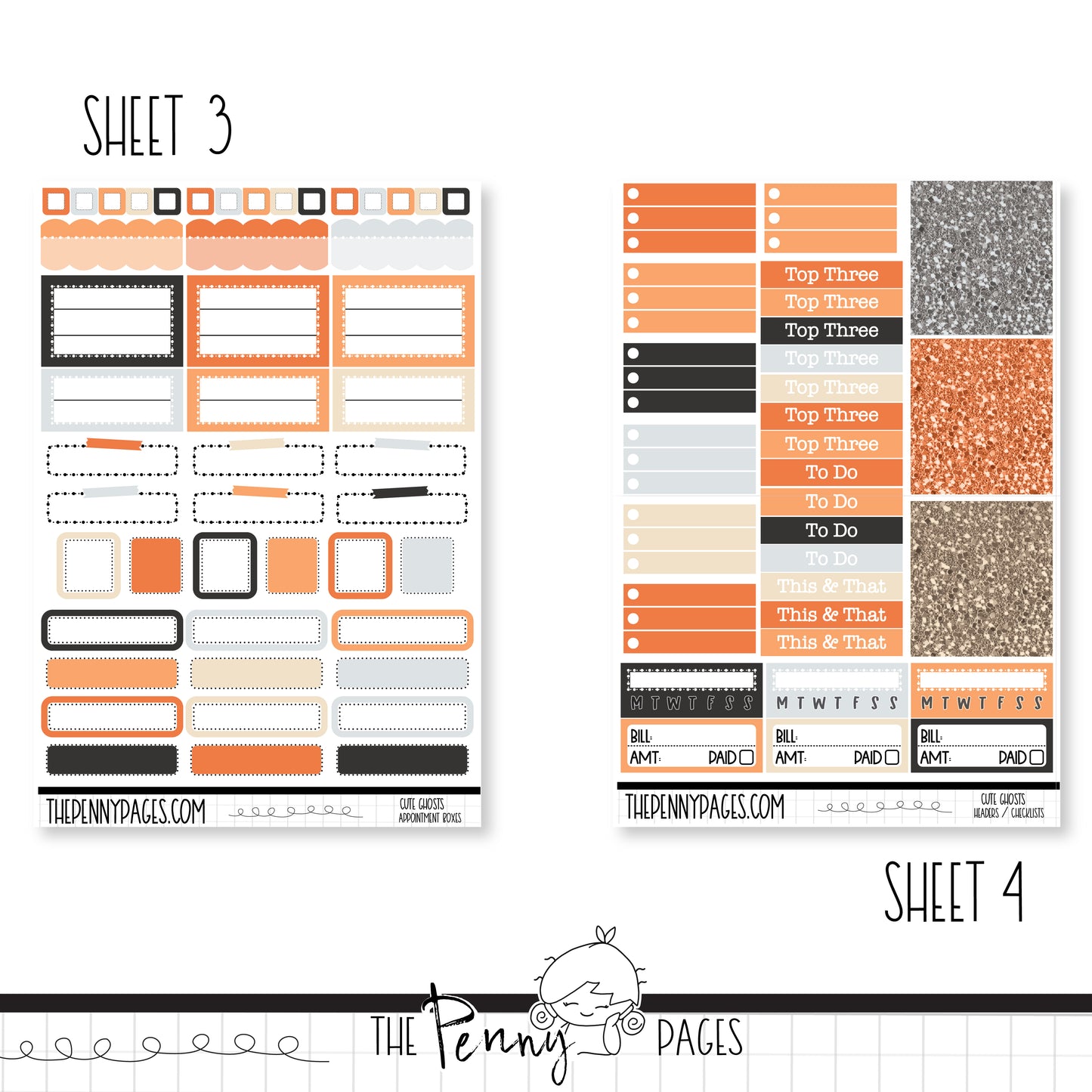 Cute Halloween  - B6 vertical weekly kit