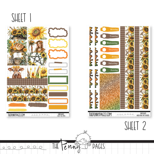 Sunflowers - Weeks vertical weekly kit