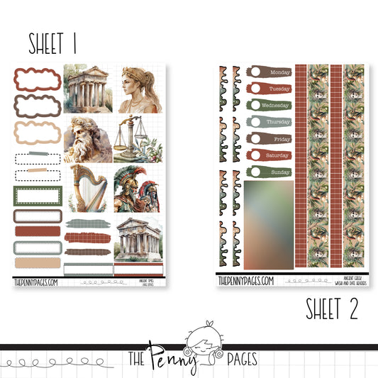 Ancient Times  - B6 vertical weekly kit