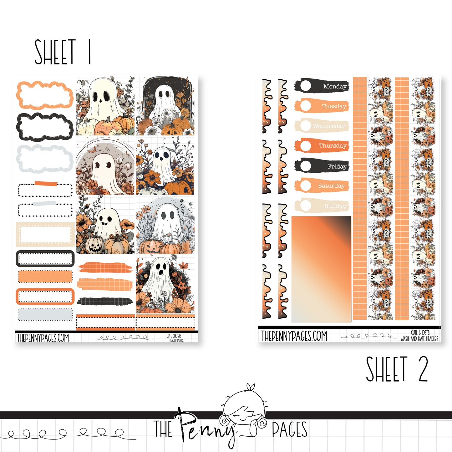 Cute Halloween  - B6 vertical weekly kit