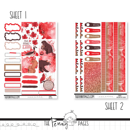 Canada  - B6 vertical weekly kit