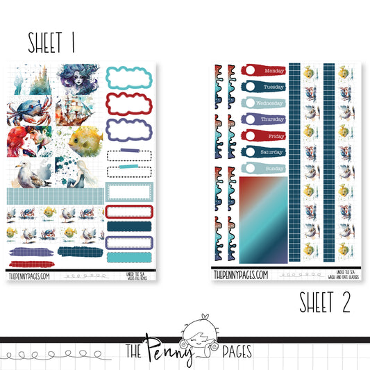 Under the sea - Weeks vertical weekly kit