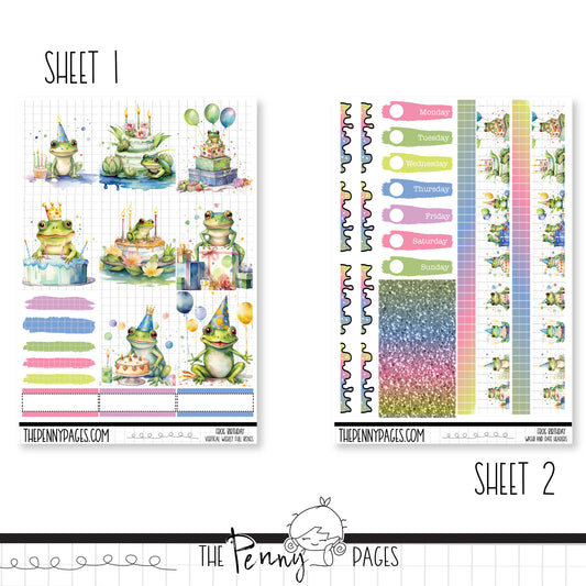 Frog Birthday - Standard Vertical