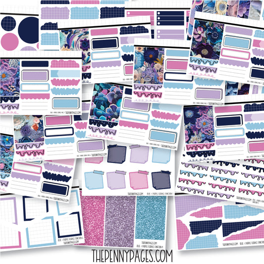 Blue & Purple Flowers - Mini Sheets