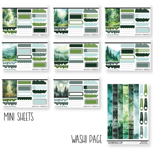 Watercolor Forest - Mini Sheets