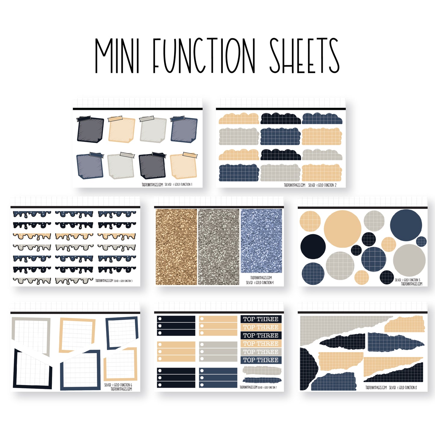 Silver & Gold - Mini Sheets