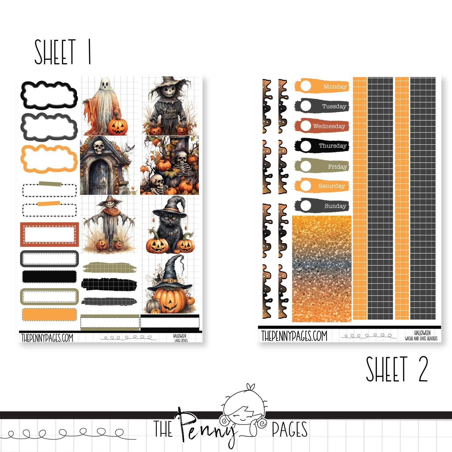 Halloween  - B6 vertical weekly kit