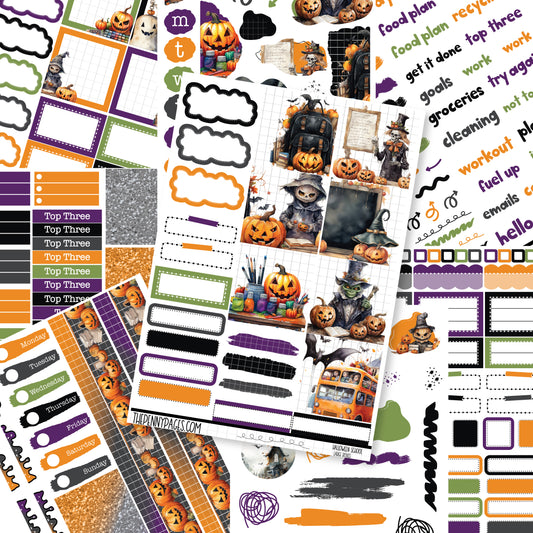 Halloween School  - B6 vertical weekly kit