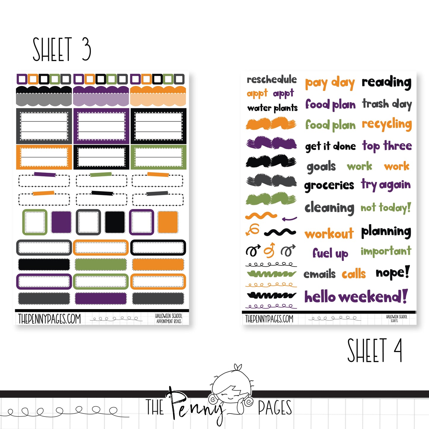 Halloween School - A5 weekly ( 1.3")