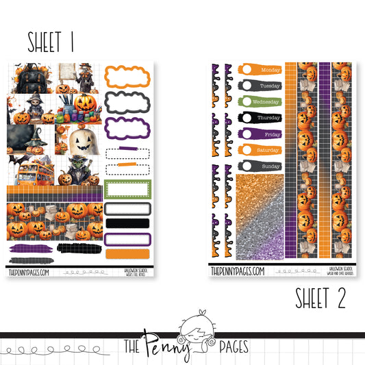 Halloween School - Weeks vertical weekly kit